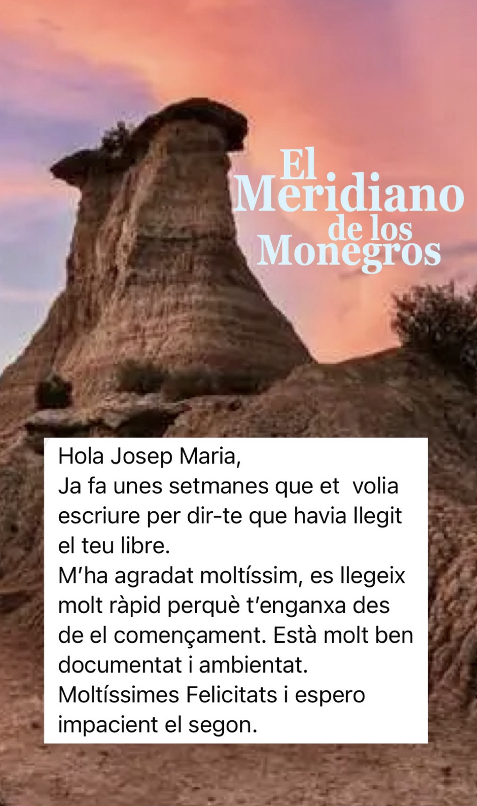 Reseña de El Meridiano de los Monegros