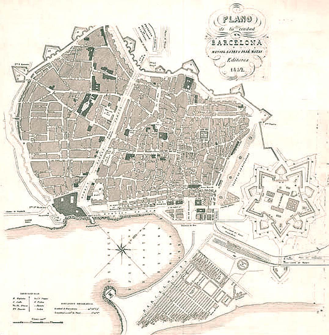 Mapa de la ruta literaria por Barcelona